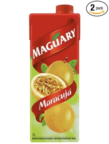 Maguary Passion Fruit Juice 1L | Pack of 2 + Exclusive Brazil in Texas Bracelet | Suco de Maracuja | Bundle by Brazil in Texas