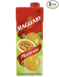 Maguary Passion Fruit Juice 1L | Pack of 2 + Exclusive Brazil in Texas Bracelet | Suco de Maracuja | Bundle by Brazil in Texas