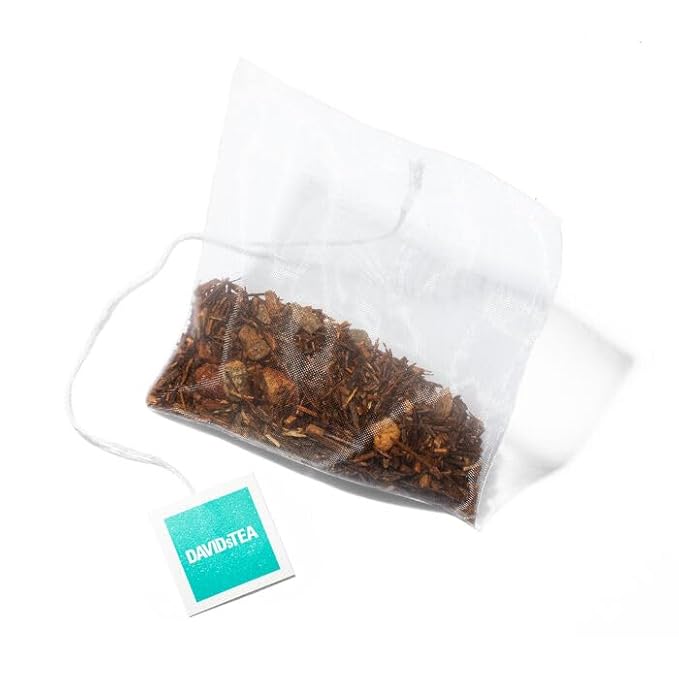 DAVIDsTEA Organic Cinnamon Rooibos Chai – Caffeine-Free Herbal Tea with Apple Rooibos &amp Cinnamon – 65 Tea Bags – Sweet Cozy &amp Naturally Refreshing Late-Night Chai Without the Buzz