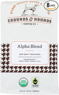Grounds &amp Hounds Coffee Alpha Blend Whole Bean 12 oz (Pack of 8)