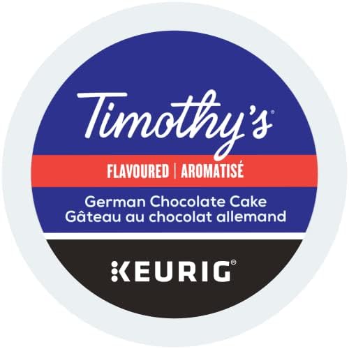 Timothy's World Coffee German Chocolate Cake K-cup for Keurig Brewers 96 Count
