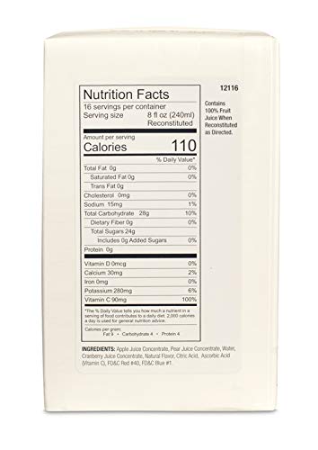 Orchard Splash Cranberry Cocktail 10% Juice Based Concentrate 25oz (12 Cartons per Case)