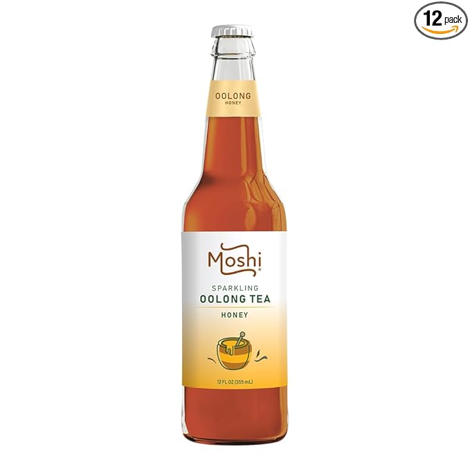 Moshi Sparkling Drinks - Honey Oolong Tea (12 Bottles)