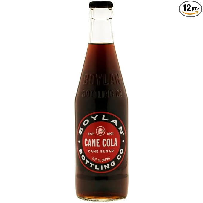 Boylan Bottling Craft Cane Sugar Soda - Cane Cola 12oz Glass Bottle (12 Pack Cane Cola)