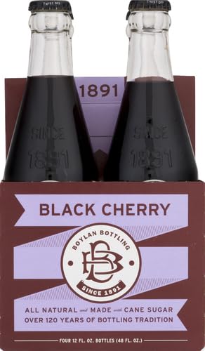 Boylan Bottling Co Black Cherry Soda 12 Fl Oz Bottles 4 Pack