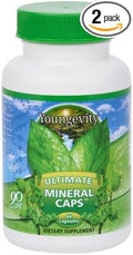 Youngevity Ultimate Mineral Caps™ - 70+ Essential Full Spectrum Trace Minerals - Nutrient-Dense Derived from Humic &amp Aquamin Seaweed (64 Capsule - 2 Pack)