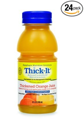 Thick It Aqua Care H20 Thickener Orange Juice Nectar 8 Fluid Ounce -- 24 per case.