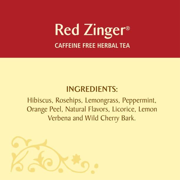 Celestial Seasonings Tea Caffeine Free Herbal Tea Red Zinger 20 ea ( Packs of 6)