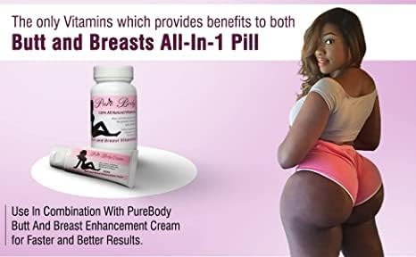 #1 Butt Enhancer and Breast Enhancer Vitamins – Butt Growth &amp Breast Enhancement Pills for Slim Waist Bigger Butt &amp Bigger Breast – PureBody Vitamins All-in-1 BBL Pills for Fast Booty &amp B
