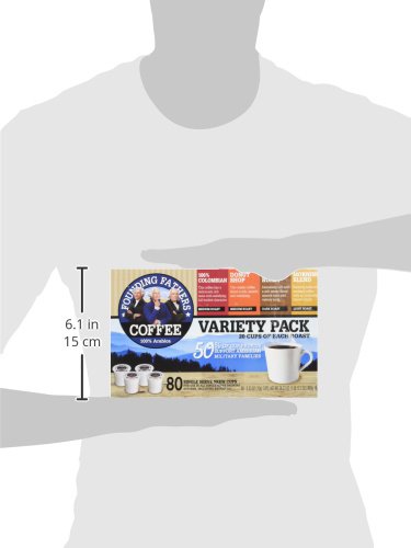 Founding Fathers Coffee Single Serve Pods for Keurig 2.0 K-Cup Brewers Variety Pack 80 Count