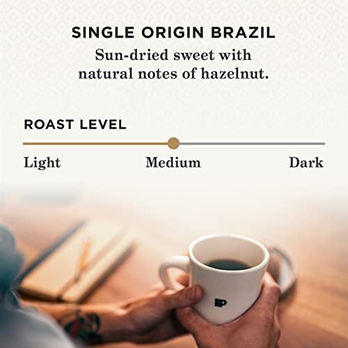 Peet's Coffee Medium Roast Keurig K-Cup Pods 100% Arabica Coffee - Single Origin Brazil 60 Count (6 Boxes of 10 K-Cup Pods)