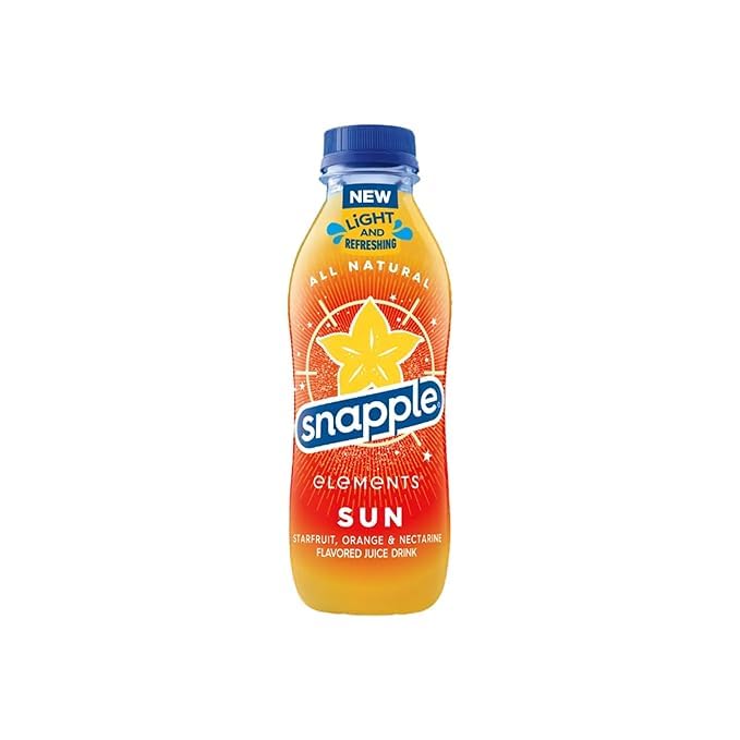 Elements Sun starfruit Orange &amp Nectarine Flavored Juice Drink 16 fl oz recycled plastic bottle Pack of 17