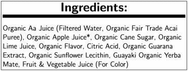 Sambazon Organic Acai Berry Plus Yerba Mate Plus Guarana Energy Superfood Juice Blend 32 Fluid Ounce -- 6 per case.