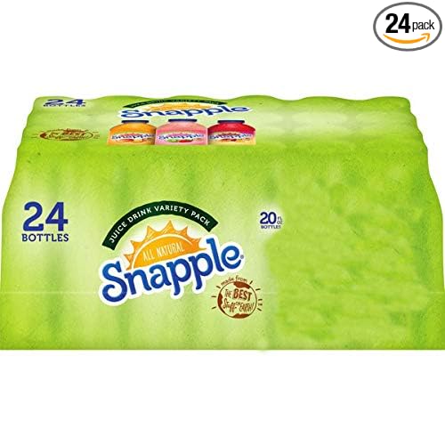 Snapple Juice Variety Pack 20 Fluid Ounce (Pack of 24)