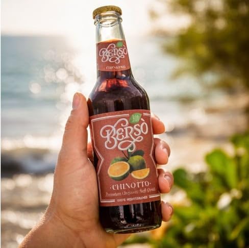 Berso Chinotto Italian Soda 6-Pack – Authentic Sparkling Citrus Soft Drink with Bitter Orange Flavor – Premium Italian Beverage for Aperitivo &amp Cocktails – Refreshing Mediterranean Soda