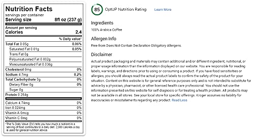 Kroger Medium Dark Roast ‘Hearty and Robust’ 100% Colombian Coffee K-Cups 12-Count Recyclable Pods One 4.1 oz (118g) Small Box 1 Pack