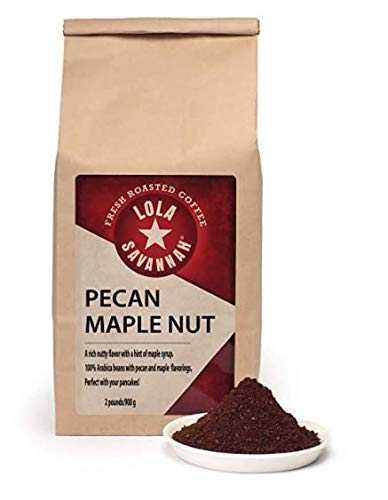 Lola Savannah Texas Pecan Maple Nut and Vanilla Cinnamon Bundle Ground Caffeinated Coffee 2lb 1 Pack