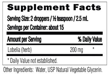 Lobelia Liquid Extract Made in USA – 30 Day Supply – Herbal Respiratory &amp Relaxation Support – Alcohol-Free Glycerin Tincture
