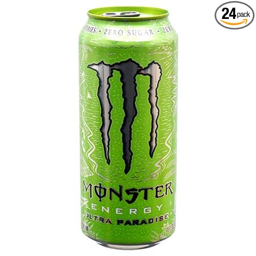 New 381907 Monster Ultra Paradise Energy Drink 16 Oz (24-Pack) Fruit Drink Cheap Wholesale Discount Bulk Beverages Fruit Drink Fish Bowl