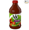 V8 High Fiber 100% Vegetable Juice 46 oz. Bottle 4 bottles total 184 fl oz