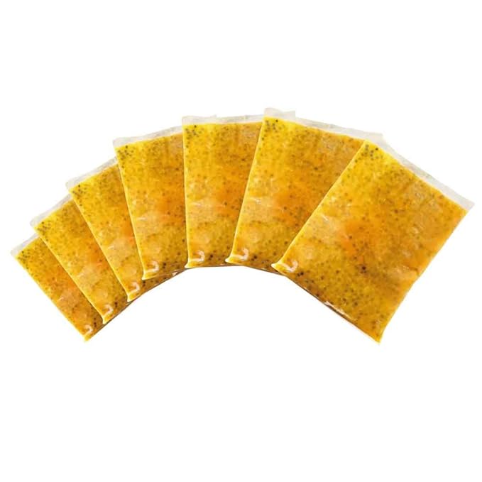 Tamarin Fruits All Natural Frozen Fruit Pulp perfect for Juicing Cocktails Smoothies Desserts and Baking No Sugar Added Gluten Free with No Preservatives - (Yellow Passion Fruit 2lbs packs 14