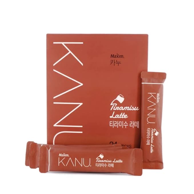 Dongsuh Maxim Kanu Tiramisu Latte Coffee 24 Sticks (Pack of 2 Total 48 Sticks)