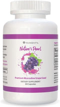 Youngevity Premium Muscadine Grape Seed - 650 mg - Nature's Pearl Antioxidant Superfood - Rich in Resveratrol Ellagic-Acid Quercetin Anthocyandins and More - 60 Servings
