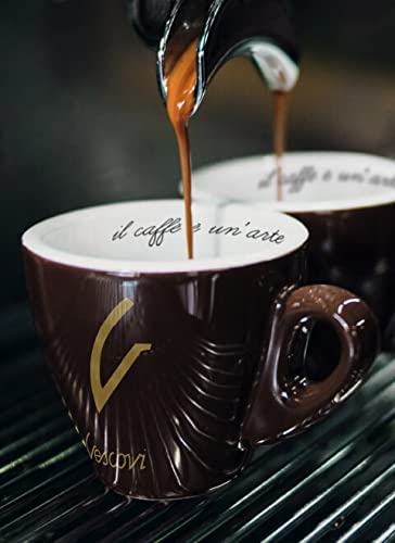 V Vescovi Moka Crema | Premium Italian Ground Espresso | For Moka French Press Pour Over | Medium Roast | 16 Bags