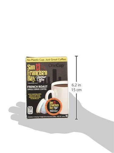 San Francisco Bay Compostable Coffee Pods - French Roast (12 Ct) K Cup Compatible including Keurig 2.0 Dark Roast