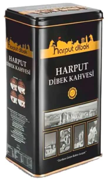 Harput Dibek Ground Coffee Arabica Fine Grade Medium Roast 500 Gr - 18 Oz Cardamom Coffee 1 Canister