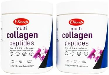 Exione Multi Collagen Peptides Powder for Women &amp Men – Hydrolyzed Collagen Supplement for Hair Skin and Nails – Collagen Powder with Essential Amino Acids for Daily Beauty Support