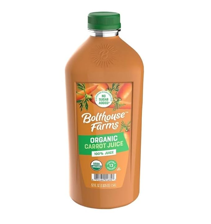 Bolt house Farm Organics 100% organic juice | 52 oz - Elite (Pack of 3 Organic Carrot)