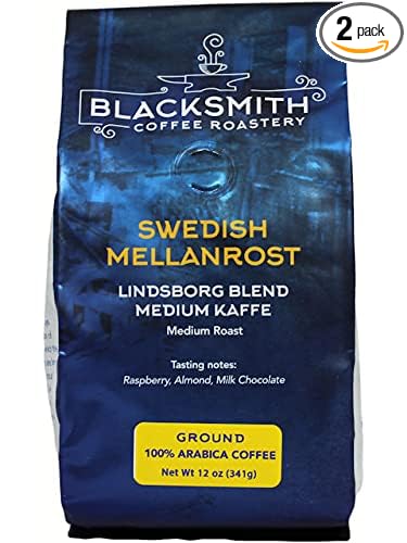 Blacksmith Shop Swedish Mellanrost Ground Coffee 12 oz. (2 pack)