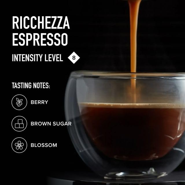 Peet's Coffee Medium Roast Espresso Capsules Compatible with Nespresso Original Machine 100% Arabica Coffee - Ricchezza Intensity 8 50 Count (5 Boxes of 10 Espresso Capsules)