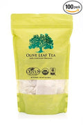 Olive Leaf Tea - Certified Organic - Non-GMO Herbal Tea Bags (100 count) - Sourced from Spain and Manufactured in USA - Antioxidant Immunity Supplement for Health Wellness &amp Vitality