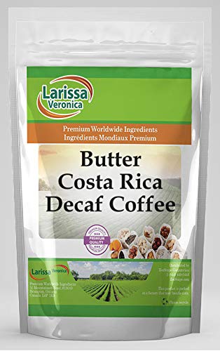 Butter Costa Rica Decaf Coffee (Gourmet Naturally Flavored Whole Coffee Beans) (8 oz ZIN: 547981)