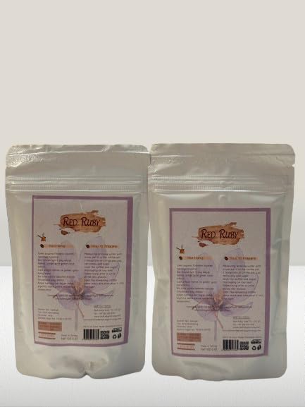 Red Ruby Saffron Turkish Coffee Ground Coffee Blend 100g 2-Pack