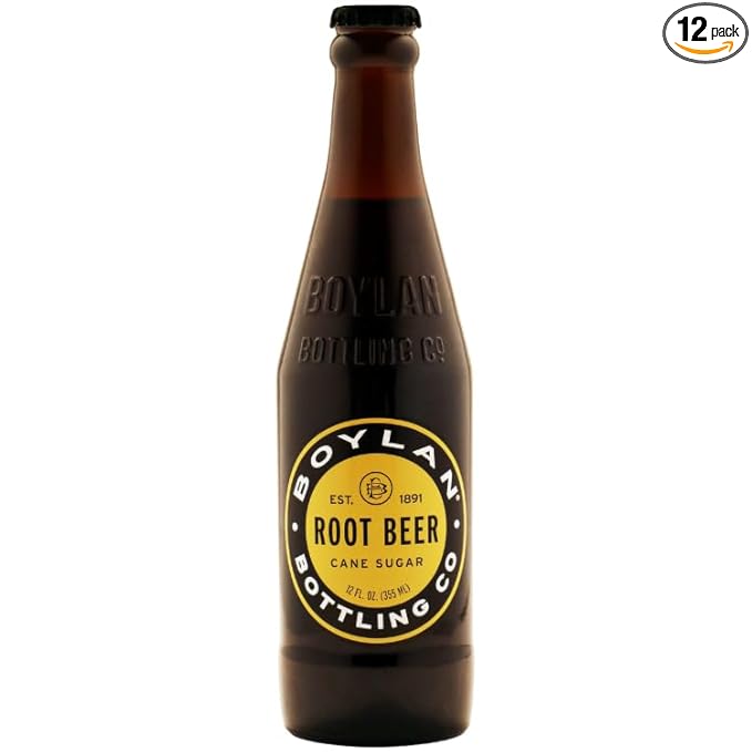 Boylan Bottling Craft Cane Sugar Soda - Root Beer 12oz Glass Bottle (12 Pack Root Beer)