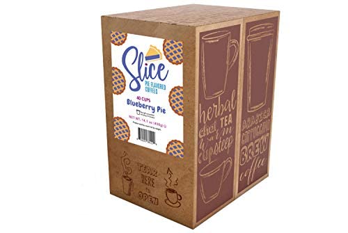 Slice Coffee Blueberry Flavored Coffee Pie for Keurig K Cup Brewers Blueberry Pie 40 Count