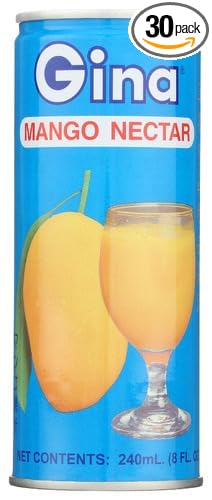 Gina Bev Mango Nectar 8.12 fl oz (Pack of 30)