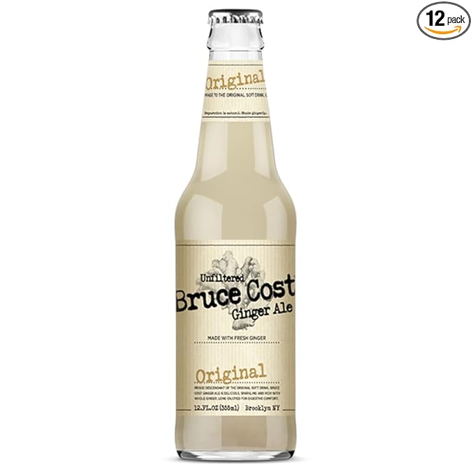 Bruce Cost - Unfiltered Ginger Ale - Original - 12 oz (12 Glass Bottles)