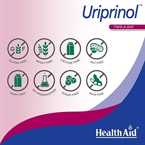HealthAid Uriprinol® 60 Tablets – Twice‑Daily Antioxidant Uric Acid Cleanse with Montmorency Cherry Celery Seed Turmeric &amp Banaba Leaf – Vegan Non‑GMO