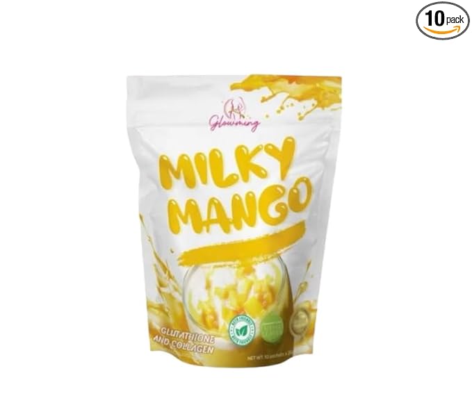 Cris Cosmetics Milky Mango Glutathione and Collagen Drink 10 Sachets