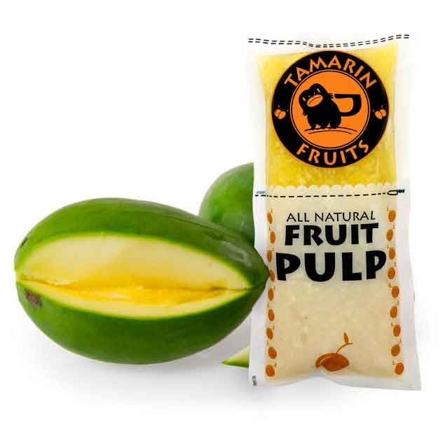 Tamarin Fruits All Natural Frozen Fruit Pulp perfect for Juicing Cocktails Smoothies Desserts and Baking No Sugar Added Gluten Free with No Preservatives (Mango Biche (Green Mango) 4lbs)