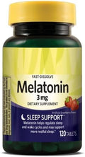 SEDLAV Fast-Dissolve Melatonin Dietary Supplement Tablets 3 mg 120 Count Sticker