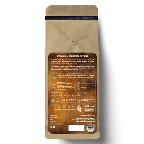 1 lb Andina Colombian Premium Medium Roast - Auto-drip Ground Coffee (1 LB)