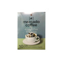 Mercado Drip Coffee – Premium Ground Coffee Single-Serve Brew Bags 10 Sachet Pack Dark Roast Authentic Filipino Blend