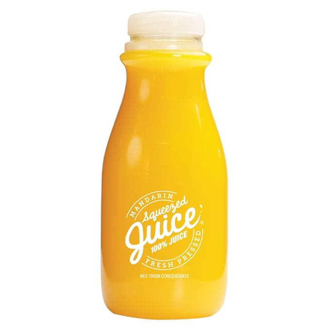 Squeezed Juice 100% Mandarin Juice 11 FL OZ 6 Pack Bottles | HPP Pasteurized | Not from Concentrate | Fresh Pressed | California Fruit Juice