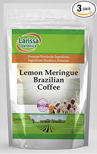 Lemon Meringue Brazilian Coffee (Gourmet Naturally Flavored Whole Coffee Beans) (4 oz ZIN: 553707) - 3 Pack