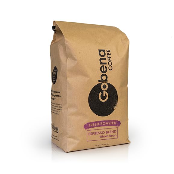 Gobena Coffee 5lb Flagship Espresso Dark Roast Whole Bean 100% Arabica 80oz Bulk Coffee